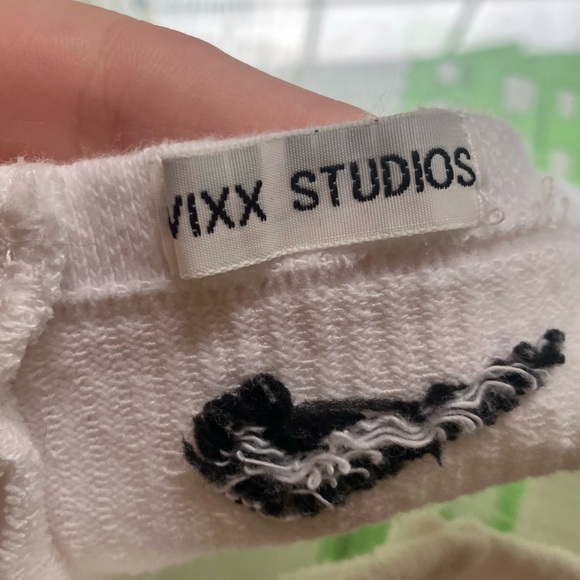 VIXX Studio Barely There Two Piece Top Deconstructed Nike Socks, White, OS - Picture 12 of 12